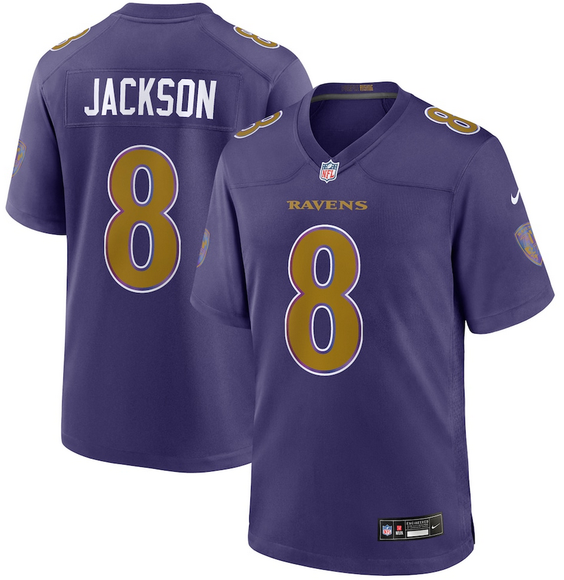 Men Baltimore Ravens #8 Jackson purple Nike 2026 NFL Jersey 0522001